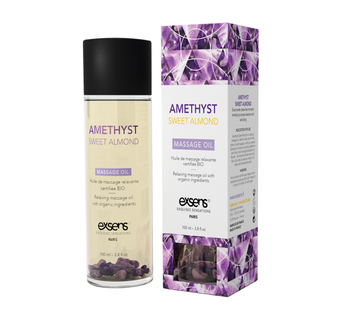 Массажное масло EXSENS Amethyst Sweet Almond расслабляющее с аметистом 100мл