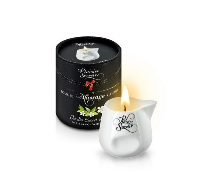Масажна свічка Plaisirs Secrets з ароматом Білого Чаю 80 мл