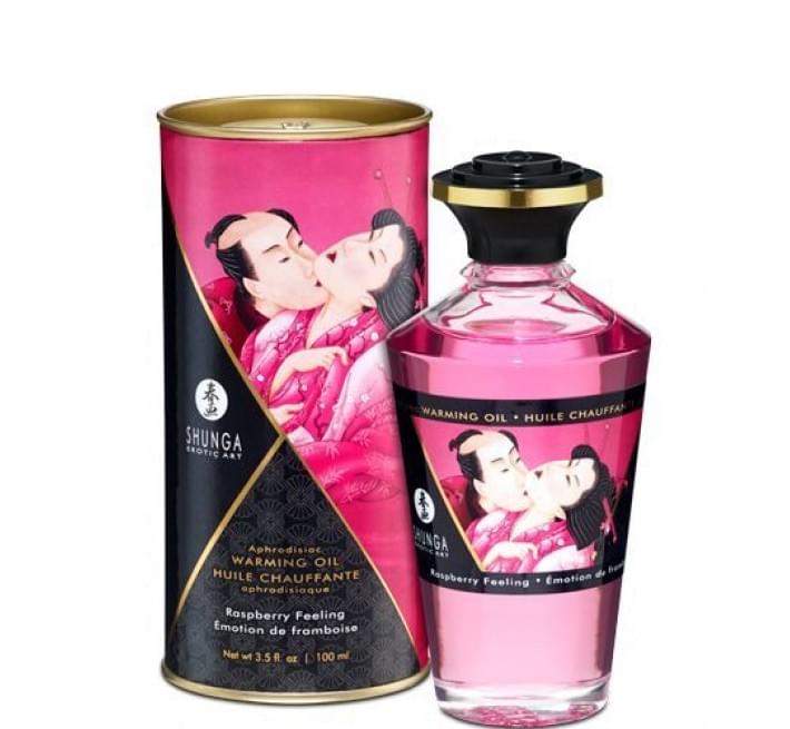 Олія Shunga Aphrodisiac Warming Oil Raspberry Feeling 100 мл