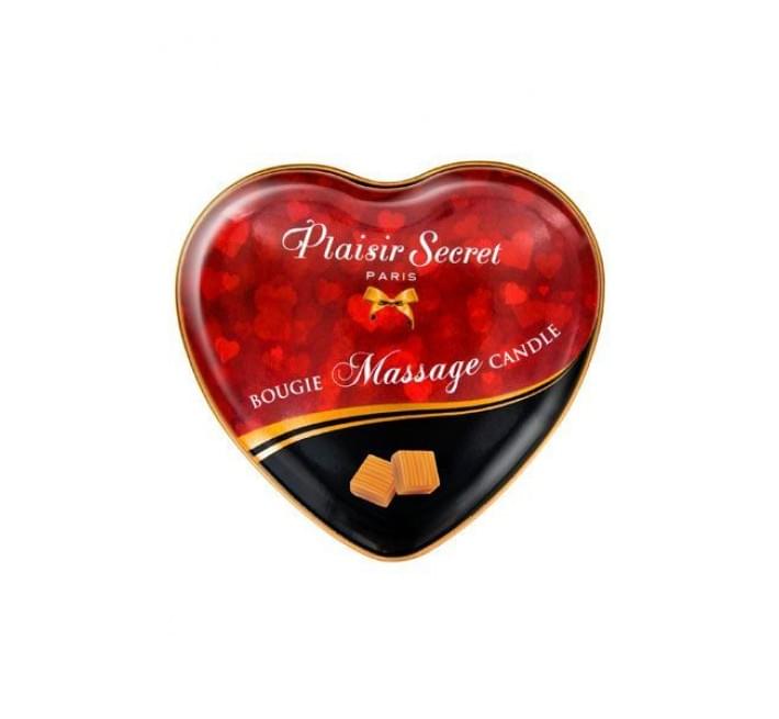 Масажна свічка серце Plaisirs Secrets Caramel 35 мл