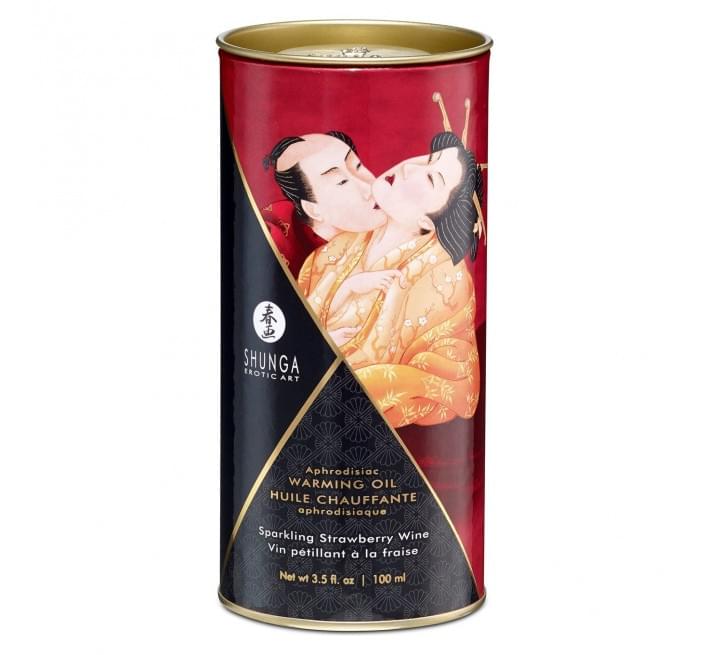 Олія Shunga Aphrodisiac Warming Oil Sparkling Strawberry Wine 100 мл