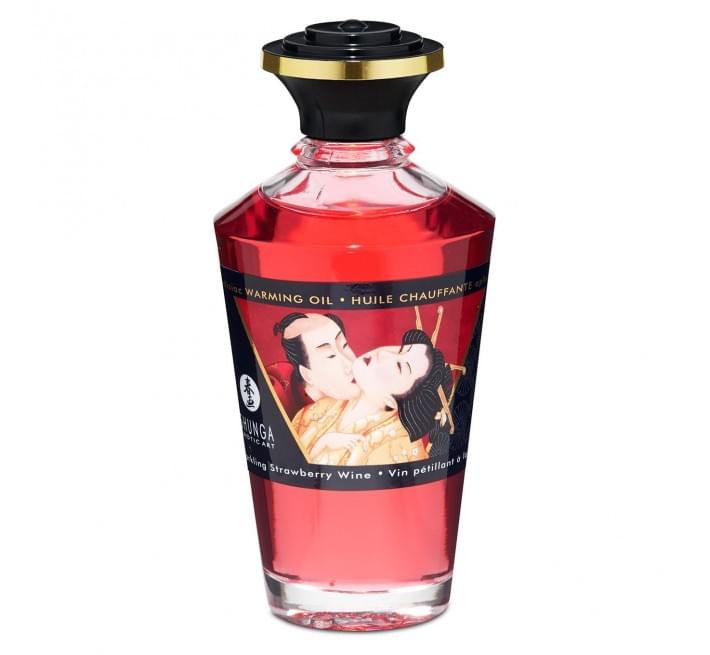 Олія Shunga Aphrodisiac Warming Oil Sparkling Strawberry Wine 100 мл