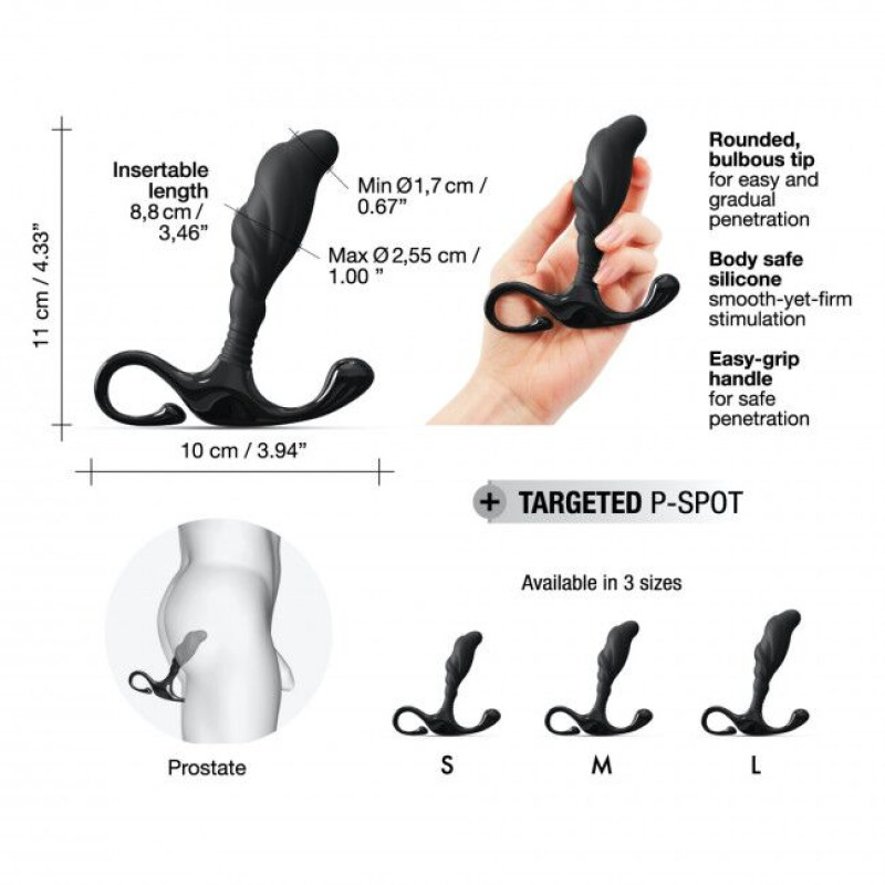 Ручной эргономичный массажер простаты Marc Dorcel Expert P size M