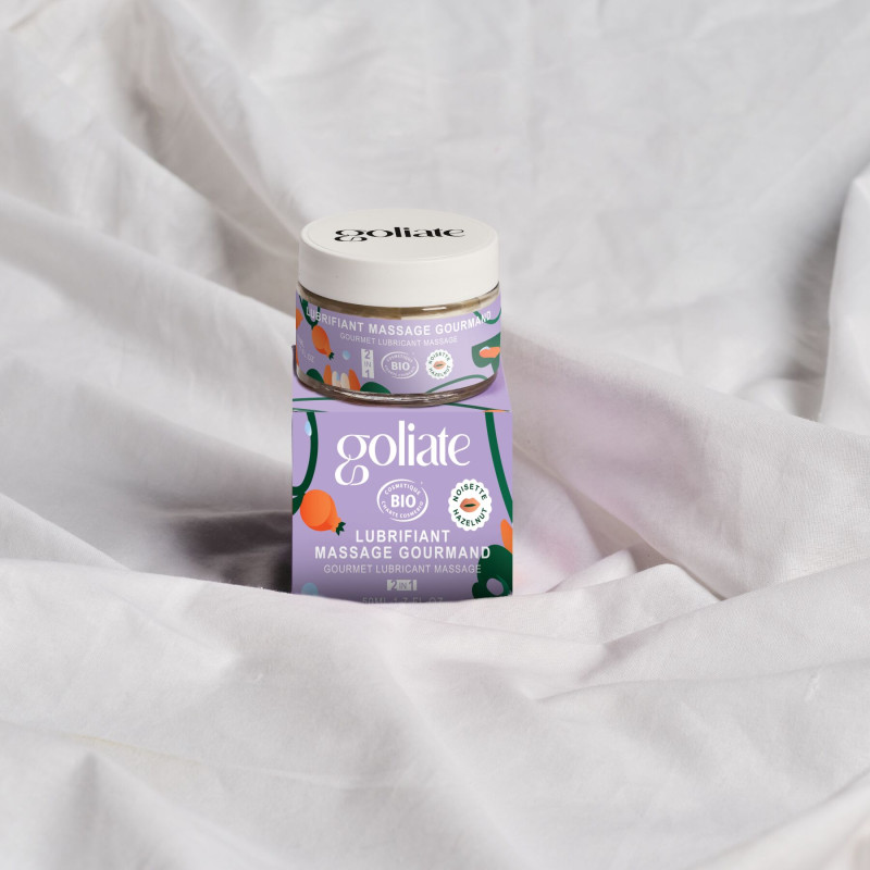 Масажна олія-лубрикант з ароматом та смаком фундука Goliate Couple Gourmand Noisette 50 мл