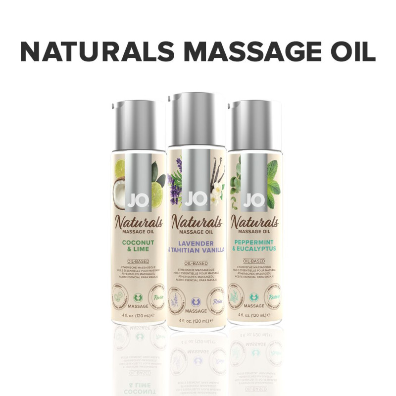 Массажное масло JO Naturals Massage Oil Lavender&Vanilla с натуральными эфирными маслами (120 мл)