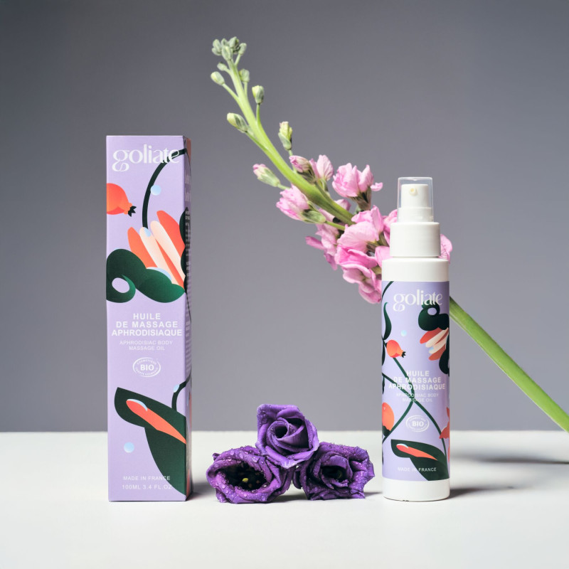 Масажна олія Goliate Huile De Massage Aphrodisiaque 100 мл, органічна, зігрівальний ефект
