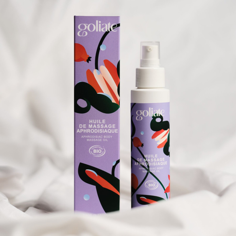 Масажна олія Goliate Huile De Massage Aphrodisiaque 100 мл, органічна, зігрівальний ефект