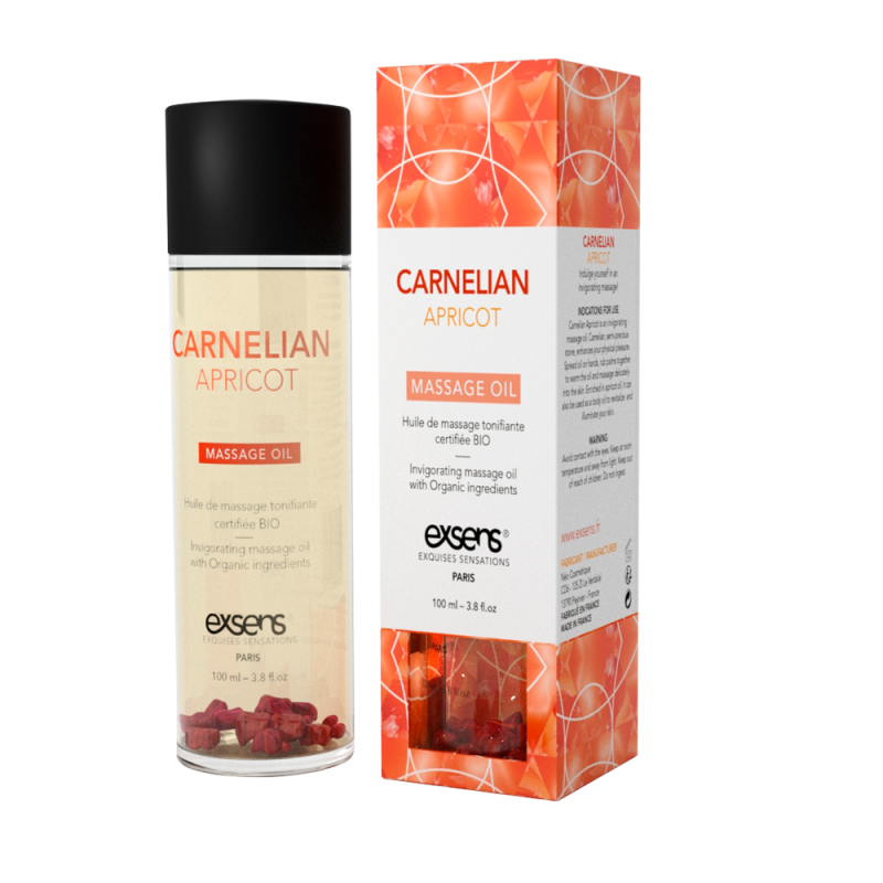 Массажное масло EXSENS Carnelian Apricot бодрящее с сердоликом 100мл
