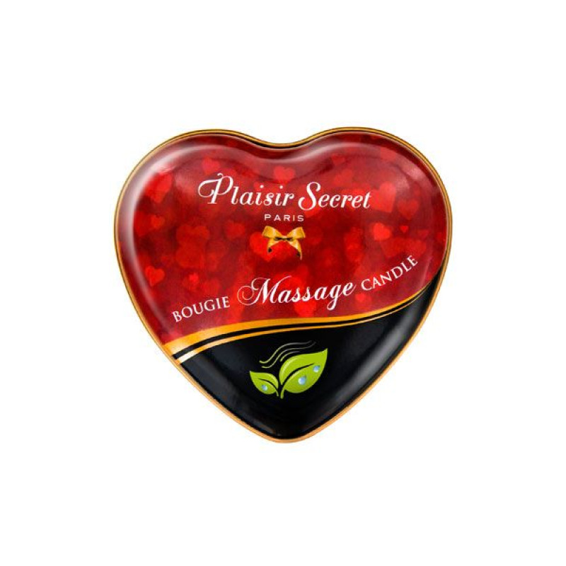 Массажная свеча сердечко Plaisirs Secrets Natural 35 мл