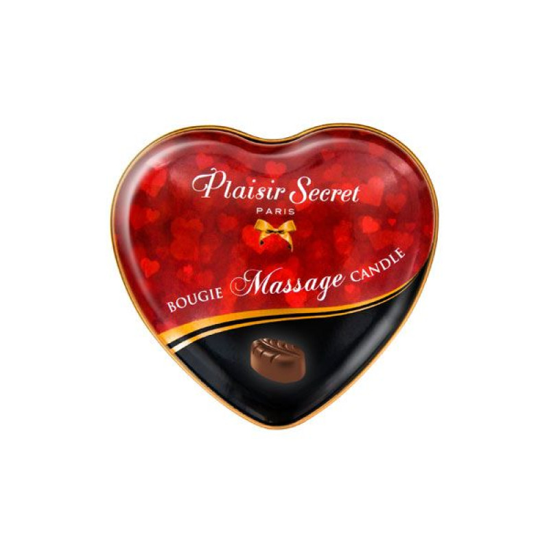 Массажная свеча сердечко Plaisirs Secrets Chocolate 35 мл