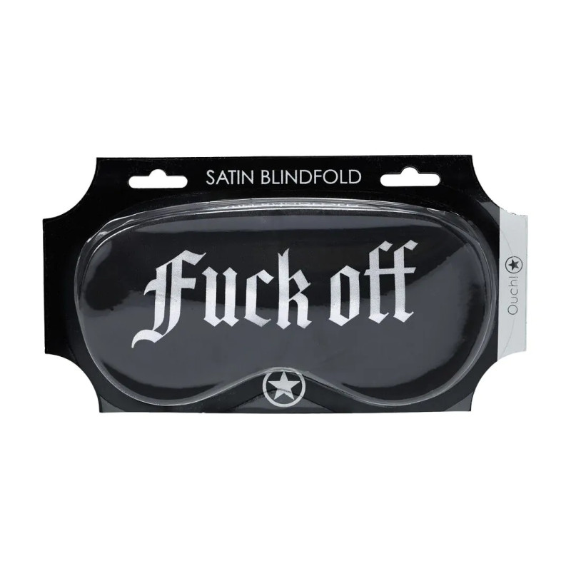 Маска на очі Ouch! Satin Blindfold Fuck Off Black