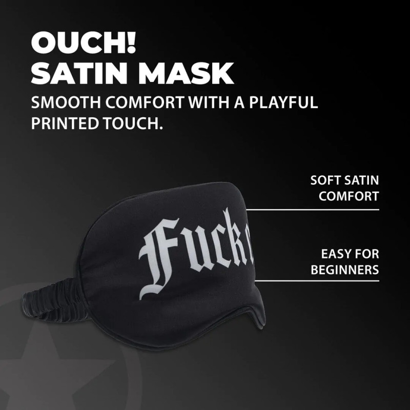 Маска на очі Ouch! Satin Blindfold Fuck Off Black