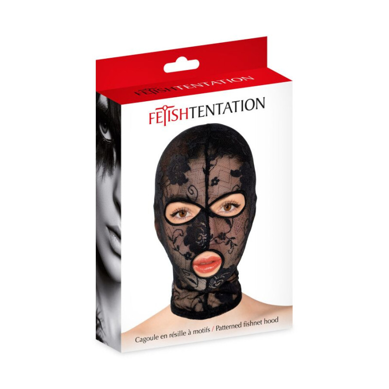 Капюшон для БДСМ Fetish Tentation Patterned fishnet hood