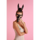 Маска DS Fetish Doberman из кожи, ручная работа, черная.
