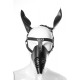 Маска DS Fetish Doberman из кожи, ручная работа, черная.