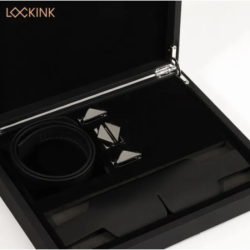 Маска на очі шкіряна Lockink чорна