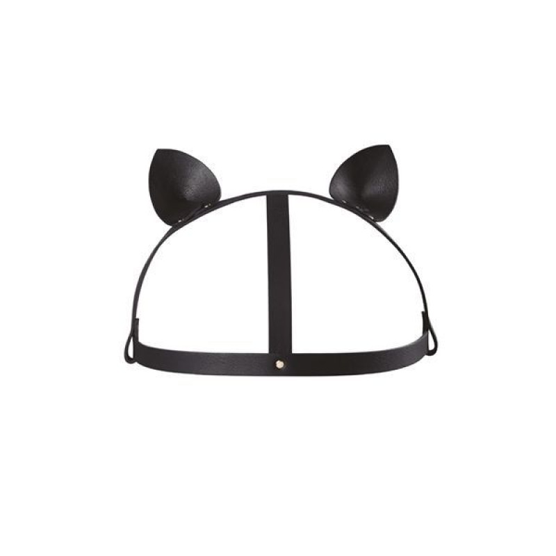 Маска кошечки Bijoux Indiscrets MAZE Cat Ears Headpiece Черная