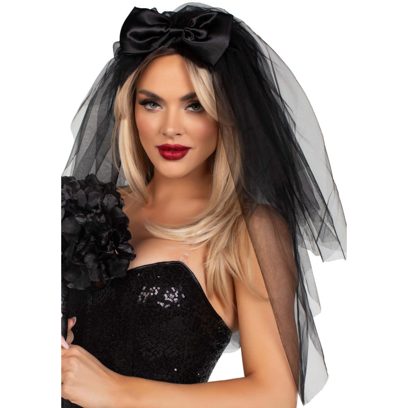 Фата невесты Leg Avenue Tiered bridal veil O/S Black