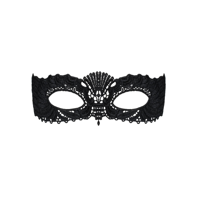 Мереживна маска Obsessive A700 mask, чорна, єдиний розмір