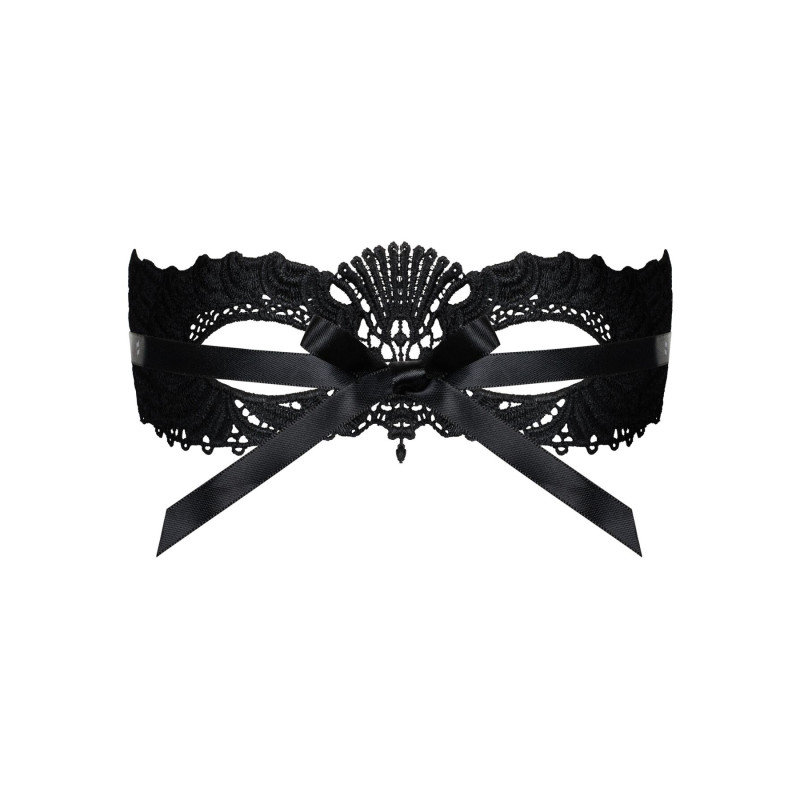 Мереживна маска Obsessive A700 mask, чорна, єдиний розмір