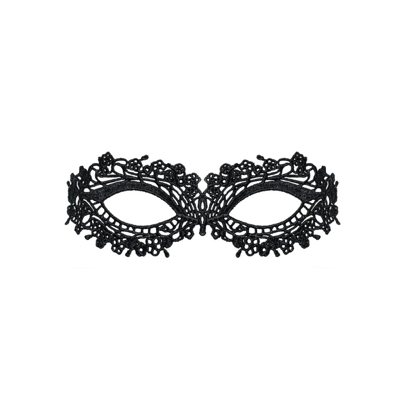 Мереживна маска Obsessive A710 mask, чорна, єдиний розмір