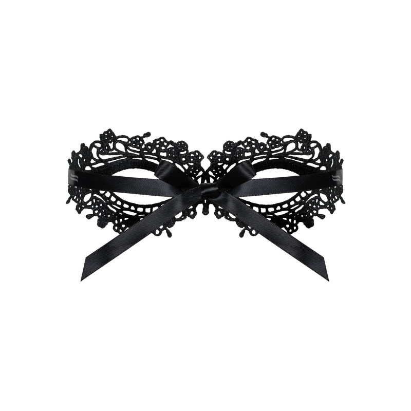 Мереживна маска Obsessive A710 mask, чорна, єдиний розмір