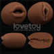 Мастурбатор LoveToy Slider DoubleLoveToyEnded Masturbator Mouth and Vagina Brown