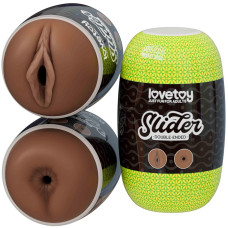 Мастурбатор LoveToy Slider DoubleLoveToyEnded Masturbator Vagina and Anus Brown