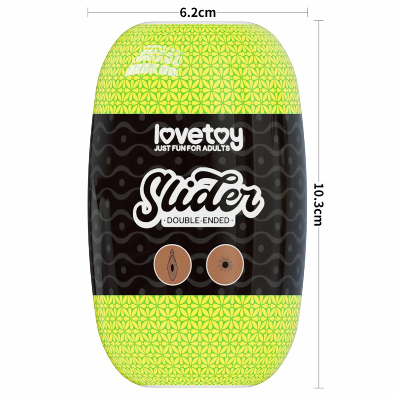 Мастурбатор LoveToy Slider DoubleLoveToyEnded Masturbator Vagina and Anus Brown
