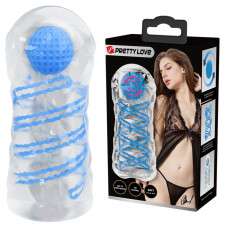 Мастурбатор Pretty Love Transparent Reusable Masturbator Blue