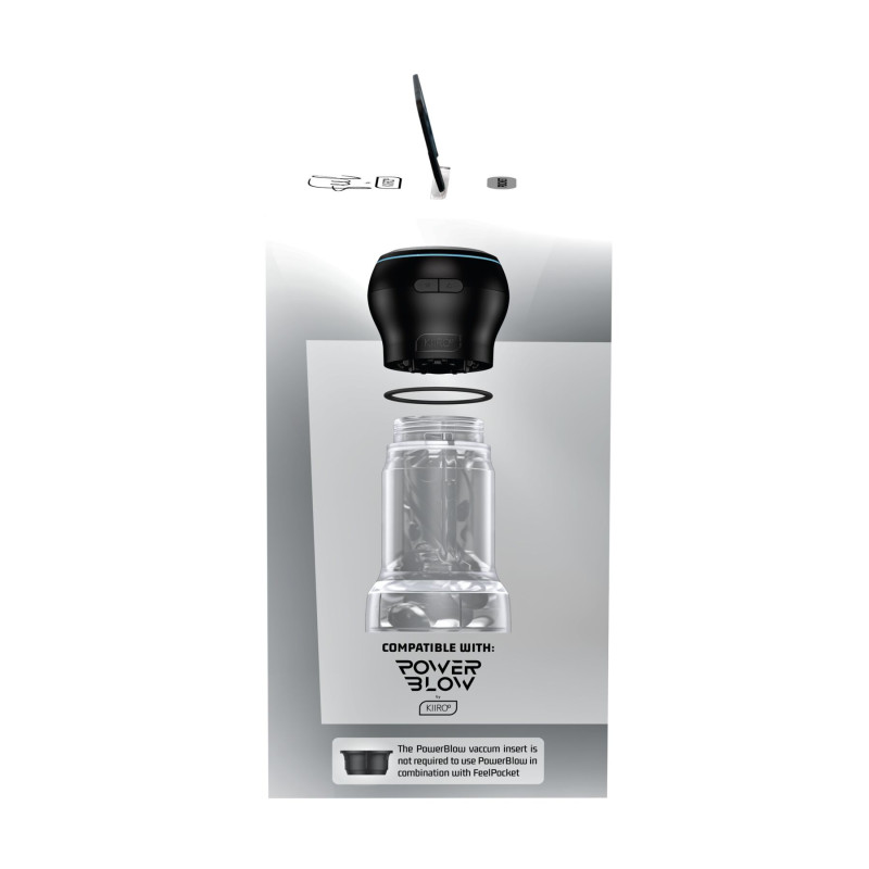 Мастурбатор Kiiroo Feel Pocket Crystal сумісний з PowerBlow