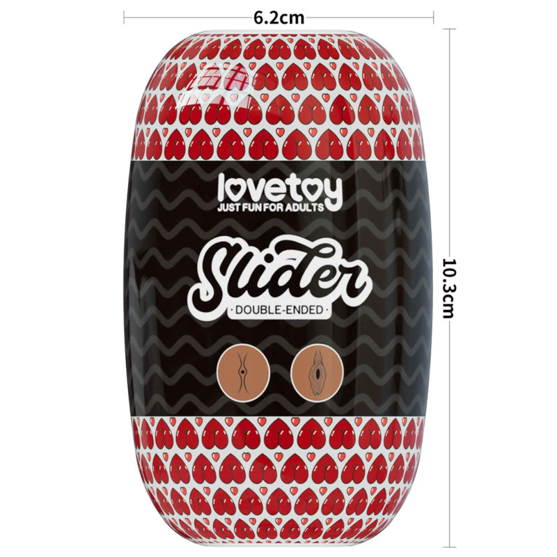 Мастурбатор LoveToy Slider DoubleLoveToyEnded Masturbator Ass and Vagina Brown
