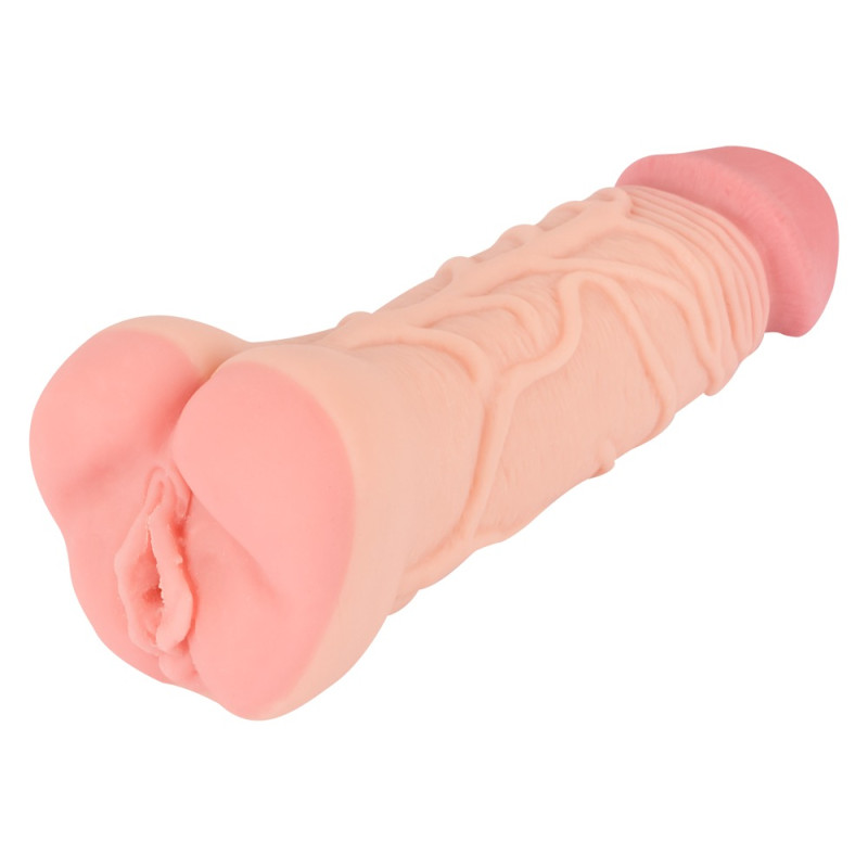 Насадка+мастурбатор Nature Skin 2in1 Extension+Masturbator (+8 см)
