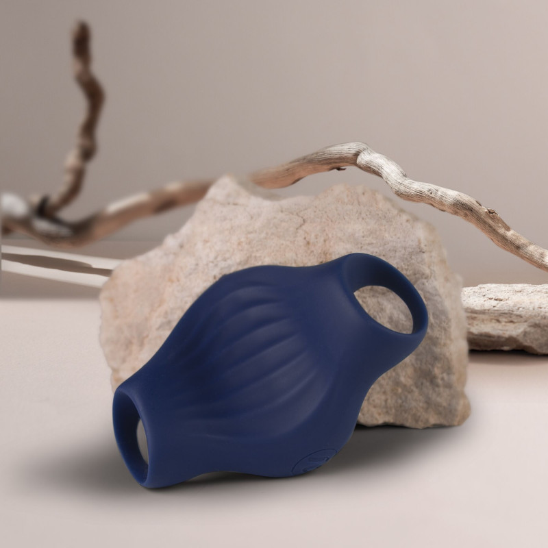 Мастурбатор Rocks Off Palm Blue, петлі для пальців, 10 режимів