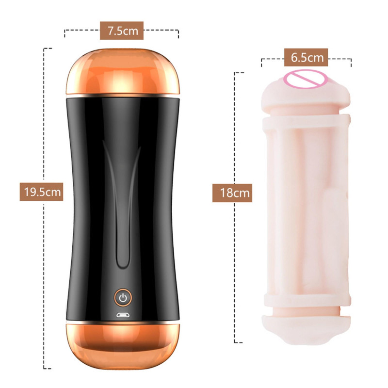 Мастурбатор B - Series Fox Vibrating Mouth And Vagina Masturbator