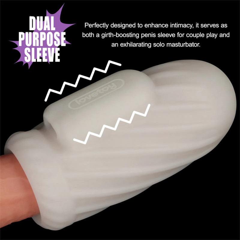 Мастурбатор LoveToy Knights Ring Vibrating Dual Purpose SleeveLoveToySpiral