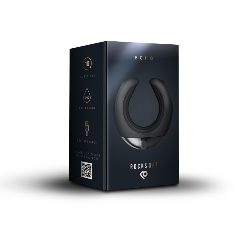 Мінімастурбатор Rocks Off Echo, 10 режимів вібрації, до 8 годин роботи