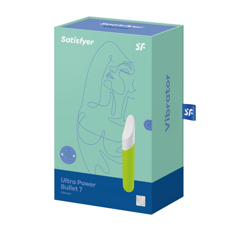 Мінівібратор із гнучким язичком Satisfyer Ultra Power Bullet 7 Зелений