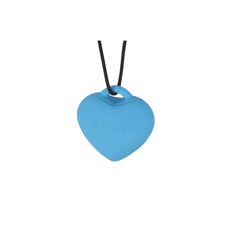 Мінівібратор «Сердечко» FairyGasm PleasureStone blue, 9 режимів, на шнурку