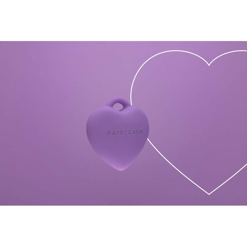 Мінівібратор «Сердечко» FairyGasm PleasureStone violet, 9 режимів, на шнурку