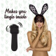 Міні-вібратор FeelzToys Mister Bunny з двома насадками Чорний