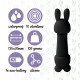 Міні-вібратор FeelzToys Mister Bunny з двома насадками Чорний