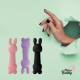 Міні-вібратор FeelzToys Mister Bunny з двома насадками Чорний