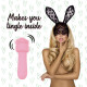 Міні-вібратор FeelzToys Mister Bunny з двома насадками Рожевий