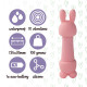 Міні-вібратор FeelzToys Mister Bunny з двома насадками Рожевий