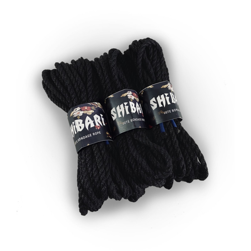 Джутова мотузка для Шибарі Feral Feelings Shibari Rope, 8 м Чорна