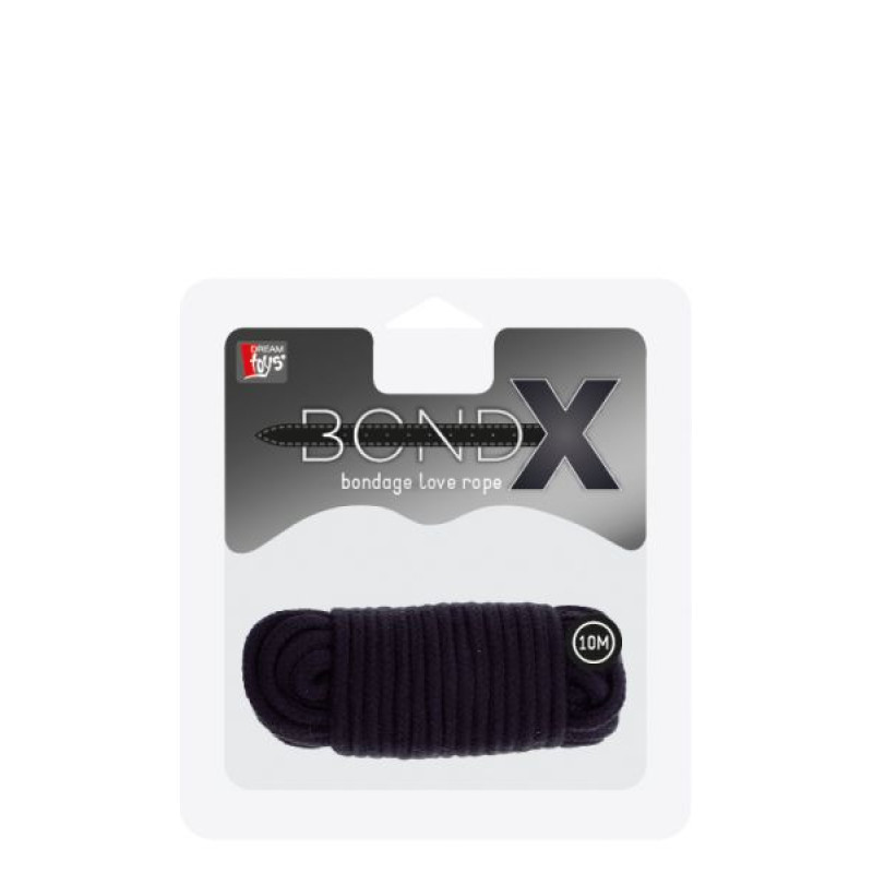 Мотузка для бондажу Dreamtoys Bondx Love Rope 10 м Чорна