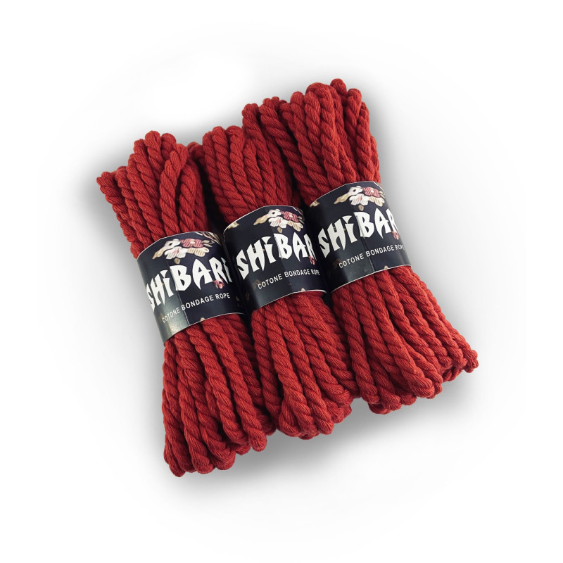Бавовняна мотузка для Шибарі Feral Feelings Shibari Rope, 8 м Червона