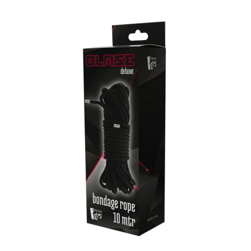 Мотузка для бондажу Dreamtoys Blaze Deluxe Bondage Rope 10 м Чорна