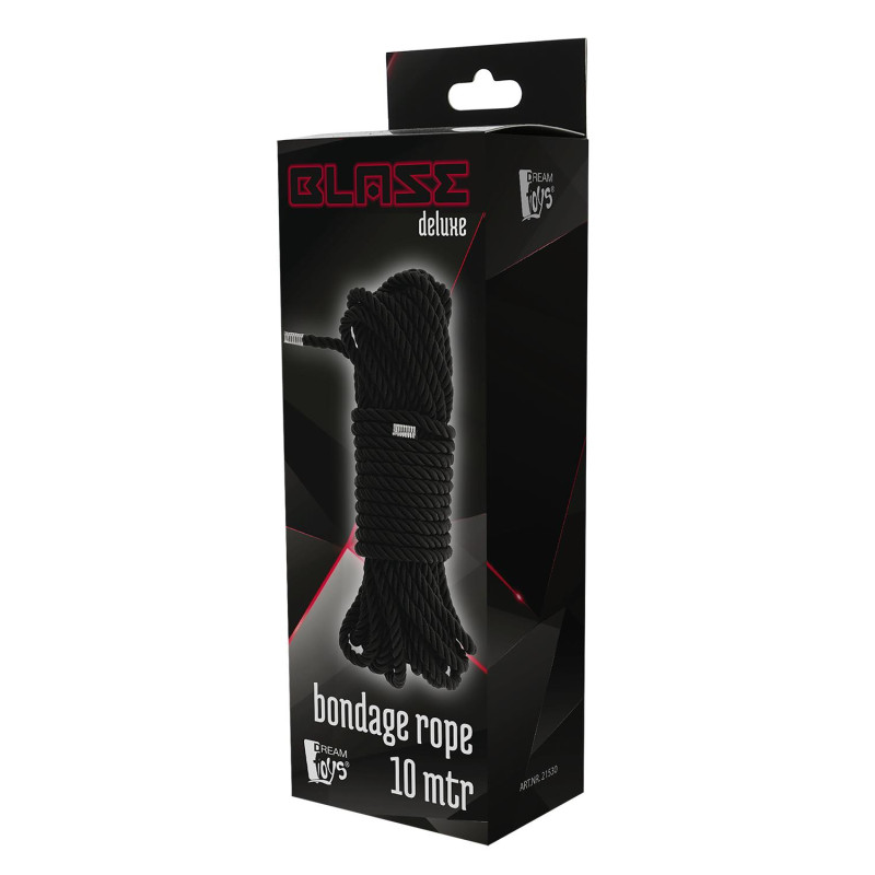 Мотузка для бондажу Dreamtoys Blaze Deluxe Bondage Rope 10 м Чорна